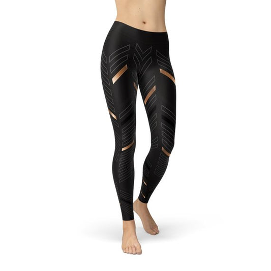 SWMW Sports Stripes Black Leggings